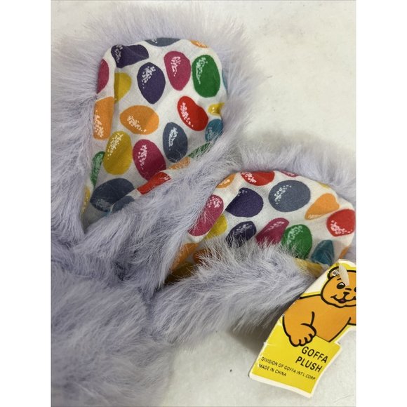 Goffa Purple Rabbit Plush Jellybean Bowtie with Tag 16 in - Picture 11 of 16
